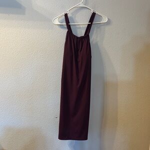 Athleta Crisscross Back Dress in Deep Burgundy